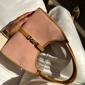 *SOLD* Authentic Gucci Jackie Suede Pink Shoulder Bag